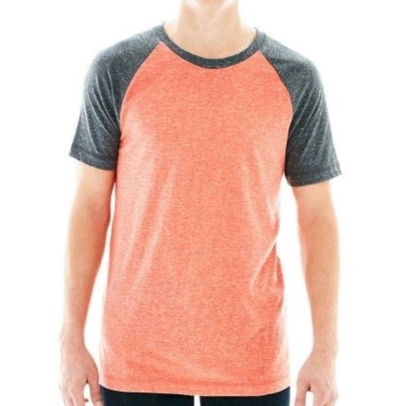 Arizona Red Heather Contrast Raglan Tee Sizes XL, XXL - Picture 1 of 1